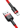 Baseus Cafule duomenų perdavimo ir įkrovimo kabelis | USB-A į Lightning | 12 W | 0,5 m | raudonas