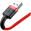 Baseus Cafule duomenų perdavimo ir įkrovimo kabelis | USB-A į Lightning | 12 W | 0,5 m | raudonas