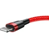 Baseus Cafule duomenų perdavimo ir įkrovimo kabelis | USB-A į Lightning | 12 W | 0,5 m | raudonas