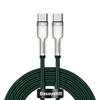 Baseus Cafule USB-C - USB-C laidas 100W 2m - Žalias