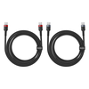 Kabelis Baseus Cafule USB-C į USB-C 100W, 1m, 2 vnt (raudona juoda, pilka juoda)