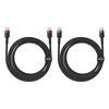 Kabelis Baseus Cafule USB-C į USB-C 100W, 1m, 2 vnt (raudona juoda, pilka juoda)