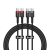 Kabelis Baseus Cafule USB-C į USB-C 100W, 1m, 2 vnt (raudona juoda, pilka juoda)