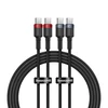 Kabelis Baseus Cafule USB-C į USB-C 100W, 1m, 2 vnt (raudona juoda, pilka juoda)