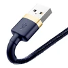Baseus Cafule USB Lightning kabelis 1.5A 2m - Auksinis / Tamsiai mėlynas