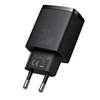 Baseus Kompaktiškas sieninis greitasis įkroviklis USB-C 20W, Juodos spalvos (CCXJ-B01)