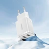 „Baseus“ kompaktiškas greitas įkroviklis, 2x USB, 10,5 W (baltas)