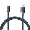 Baseus Crystal Shine laidas USB - Lightning 2.4A 1.2m - Juodas