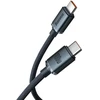 Baseus Crystal Shine serijos duomenų perdavimo ir įkrovimo kabelis | USB-C į USB-C | 100 W | 2 m | juodas