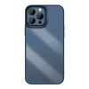 Baseus Crystal Phone Case kietas dėklas, skirtas iPhone 13 Pro su TPU rėmeliu mėlynu (ARJT000703)
