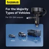 Automobilinis įkroviklis Baseus Enjoyment Pro su žaibo laidu + USB-C , 55 W (juodas)