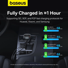 Automobilinis įkroviklis Baseus Enjoyment Pro su žaibo laidu + USB-C , 55 W (juodas)