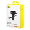 Automobilinis įkroviklis Baseus Enjoyment Pro su žaibo laidu + USB-C , 55 W (juodas)