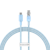 Baseus Explorer 100W USB-C – USB-C laidas su išmaniuoju temperatūros jutikliu 1 m – mėlynas