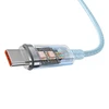 Baseus Explorer 100W USB-C – USB-C laidas su išmaniuoju temperatūros jutikliu 1 m – mėlynas