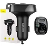 Baseus FM Transmitter T typed Bluetooth 2xUSB Micro SD (Juodas)