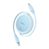 Baseus Free2Pull Mini USB-C į USB-C 60 W USB kabelis, 1m (mėlynas)