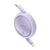 USB kabelis Baseus Free2Pull USB-C iki iP 20W 1m (violetinė)