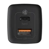 Baseus GaN2 Lite greitas kelioninis įkroviklis USB + C 65W EU - Juodas