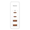 Baseus GaN2 Pro greitas kelioninis įkroviklis 2x USB + 2x USB-C, 100W, EU (baltas)