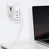 Baseus GaN2 Pro greitas kelioninis įkroviklis 2x USB + 2x USB-C, 100W, EU (baltas)