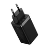Baseus GaN5 Pro sieninis įkroviklis 2xUSB-C + USB 65W Juodas