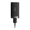 Baseus GaN5 Pro sieninis įkroviklis 2xUSB-C + USB 65W Juodas