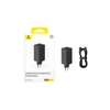 Baseus Sieninis įkroviklis GaN6 Pro 100W 2xUSB-A + 2xUSB-C QC PD su USB-C kabeliu 1m, juodas