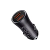 Baseus Golden Contactor Max 2xUSB-A 60W Car Charger - Dark Gray