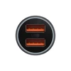 Baseus Golden Contactor Max 2xUSB-A 60W Car Charger - Dark Gray