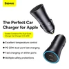 Baseus Golden Contactor Pro automobilinis įkroviklis 2x USB-C 40W - Tamsiai pilka
