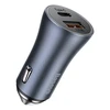 Baseus Golden Contactor Pro automobilinis įkroviklis USB + USB-C QC4.0 + PD SCP, 40W + USB-C kabelis skirtas iP 1m