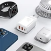 Baseus Sieninis įkroviklis 30W 2xUSB + USB-C QC3.0 PD3.0, baltas