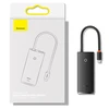 „Baseus Lite“ serijos daugiafunkcis HUB USB Type C - 2 x USB 3.0 / USB Type C PD / HDMI 1,4 / SD / TF baltas (baltas)