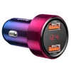 Dėklas Baseus Automobilinis įkroviklis 2xUSB QC 3.0 45W - Raudona / Mėlyna