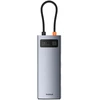 Baseus Metal Gleam 7-in-1 šakotuvas USB-C į HDMI | 3x USB 3.0 | USB-C | SD | Micro SD | 100 W | pilkas