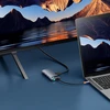 „Baseus Metal Gleam 7in1 HDMI 4K 60Hz USB-C“ šakotuvas / 3x USB 3.0 / USB-C PD / SD / Micro SD - pilkos spalvos
