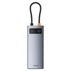 „Baseus Metal Gleam 7in1 HDMI 4K 60Hz USB-C“ šakotuvas / 3x USB 3.0 / USB-C PD / SD / Micro SD - pilkos spalvos