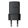 Baseus Sieninis įkroviklis Palm 20W USB-C QC3.0 PD3.0 su USB-C kabeliu 1m, juodas