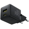 Baseus Delninė kelioninė įkroviklis | 30W | PD, QC | USB-C, USB-A | juodas