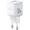 Baseus Delninė kelioninė įkrovimo stotelė | 30W | PD, QC | USB-C, USB-A | balta