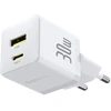Baseus Delninė kelioninė įkrovimo stotelė | 30W | PD, QC | USB-C, USB-A | balta
