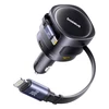 "Baseus PD" automobilinis įkroviklis 1x USB-C + USB-A prievadas 90W, juodas