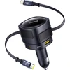 "Baseus PD" automobilinis įkroviklis 1x USB-C + USB-A prievadas 90W, juodas