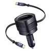 "Baseus PD" automobilinis įkroviklis 2x USB-C prievadas 60W, juodas