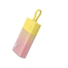 Baseus Popsicle 5200mAh 20W Powerbank with Built-in Lightning kabelis (+ Baltas Baseus Simple USB-C - USB-C 60W/20V/3A/30cm kabelis) - geltona-rožinė