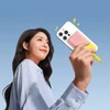 Baseus Popsicle 5200mAh 20W Powerbank with Built-in Lightning kabelis (+ Baltas Baseus Simple USB-C - USB-C 60W/20V/3A/30cm kabelis) - geltona-rožinė