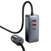 Automobilinis įkroviklis Baseus Share Together 2x USB / 2x USB Type C 120W PPS PD pilka (CCBT-A0G)