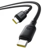 Baseus Silky serijos 100W USB-C - USB-C 1m kabelis - Juodas