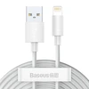Baseus laidų rinkinys (USB - „Lightning“ 2 vnt.). greitas įkrovimas 1,5 m (Baltas)